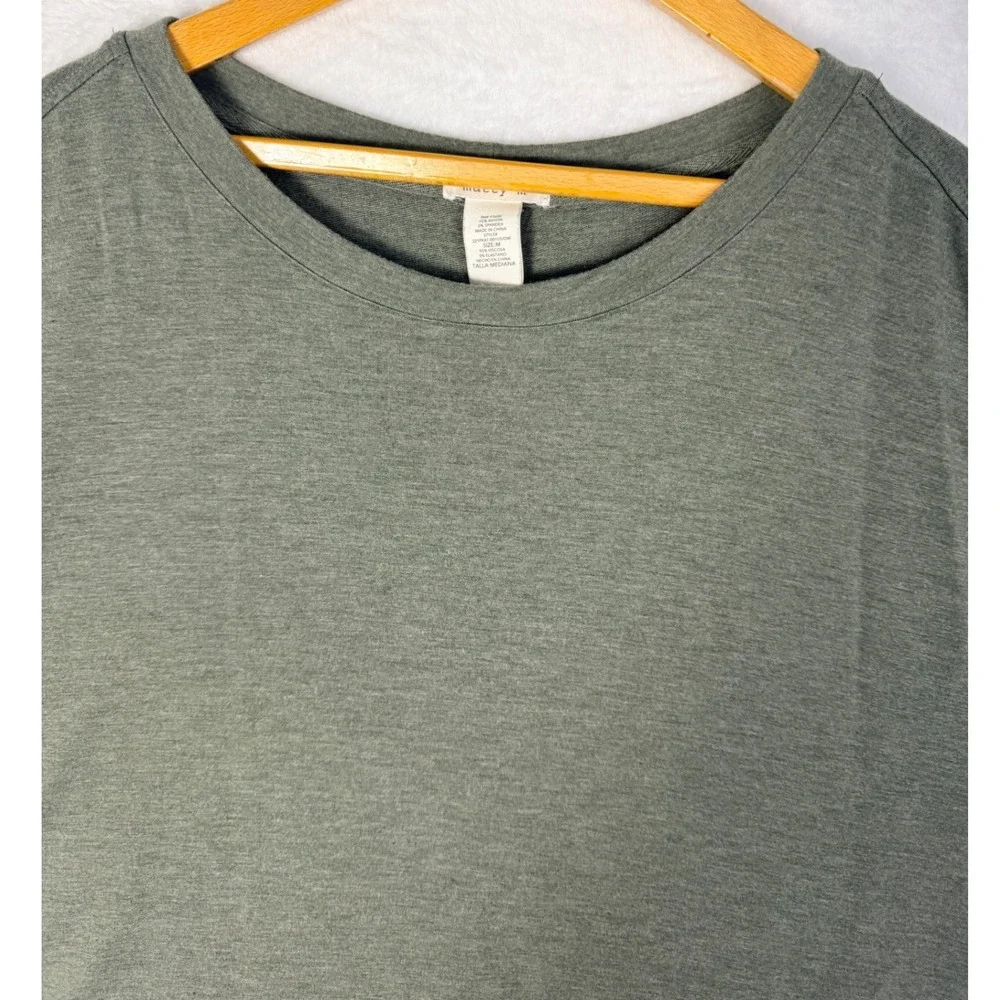 Matty M Olive Green Dolman Sleeve Tunic Top Women's Size M‎ Curved Hem So Soft!